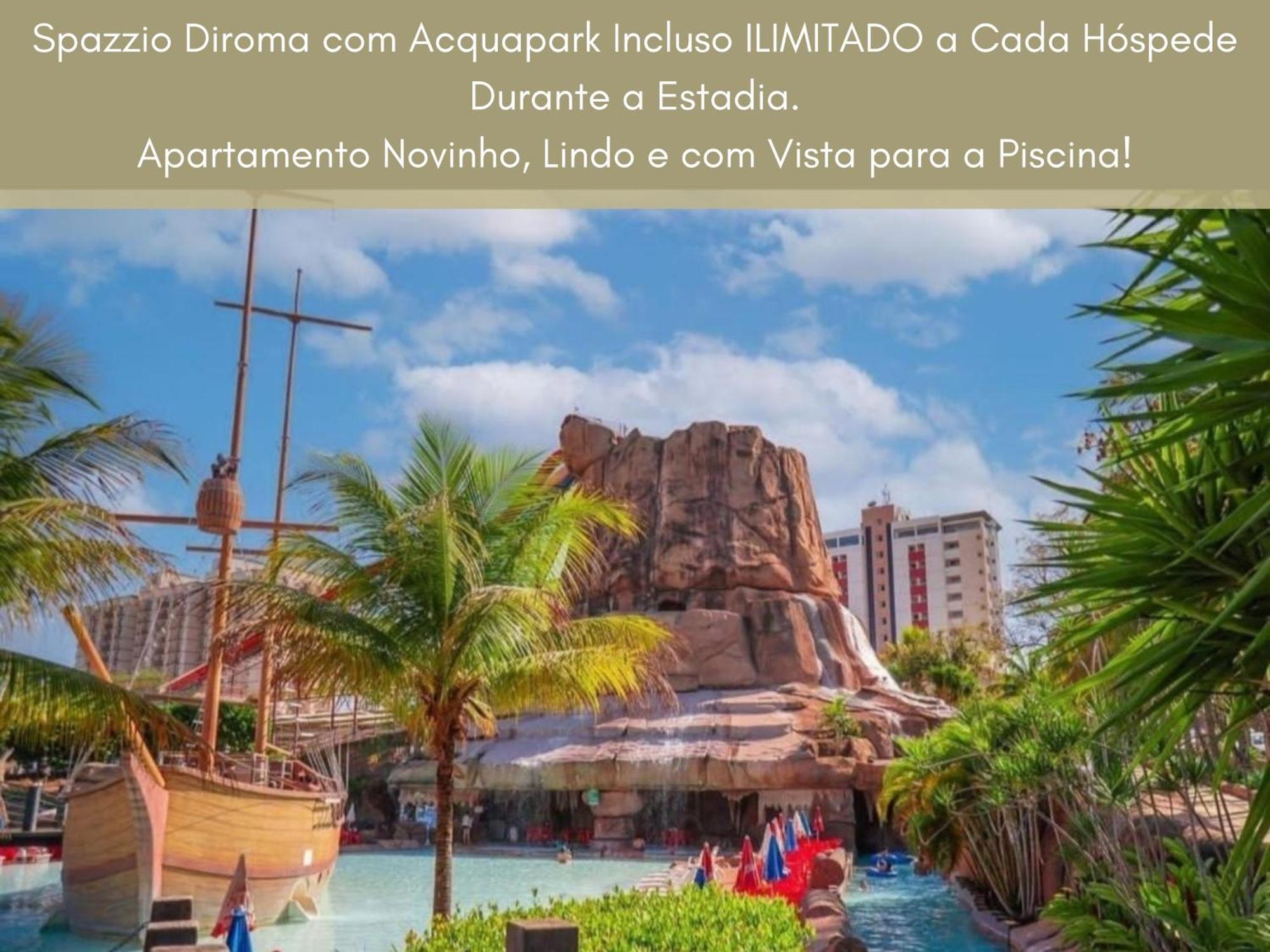 Spazzio Diroma Com Entrada Ao Acquapark Gratuito, 840 Vista A Piscina Caldas Novas